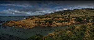 The coastline near Hillgrove on the South Island of New Zealand The coastline near Hillgrove on the South Island of New Zealand