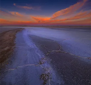 Dawn light on Lake Tyrrell, near the town of SeaLake, in the Wimmera District of Victoria, Australia Dawn light on Lake Tyrrell, near the town of SeaLake, in the Wimmera District of Victoria, Australia
