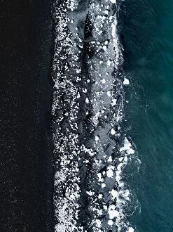 Aerial Views Gallery: Diamond beach, Iceland