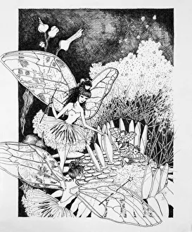 Fairies with Babies on a Dandelion Original Artwork Fairies with Babies on a Dandelion Original Artwork