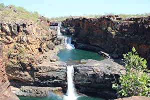 The four-tiered Mitchell Falls The four-tiered Mitchell Falls