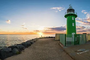 Fremantle lighthouse at sunset, Western australia Fremantle lighthouse at sunset, Western australia