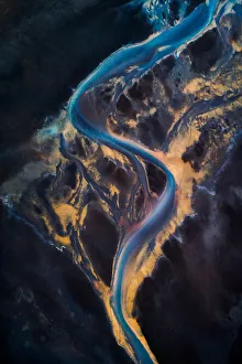Aerial Views Gallery: Glacial flows, Iceland