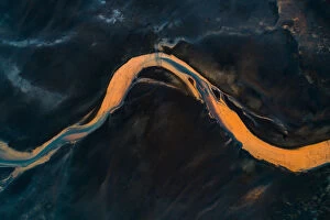 Aerial Views Gallery: Glacial flows, Iceland