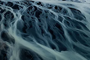 Aerial Views Gallery: Glacial river flows in the southern region of Iceland