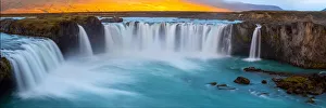 Godafoss Falls in stunning morning light Iceland Godafoss Falls in stunning morning light Iceland
