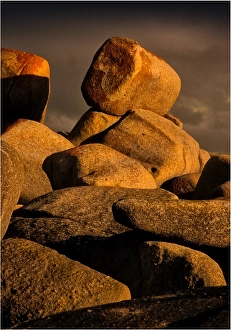 Granite boulders, Lillies beach, Flinders Island Tasmania Granite boulders, Lillies beach, Flinders Island Tasmania