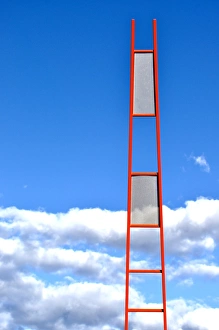 Interesting ladder with sky backdrop