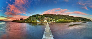 Images Dated 20th September 2013: Jetty sunrise panorama