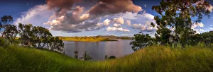 Lake Jindabyne full to capacity after summer rains, Snowy mountains Lake Jindabyne full to capacity after summer rains, Snowy mountains