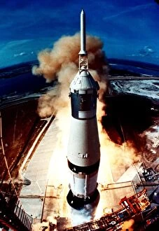Researching Collection: The launch of a space rocket