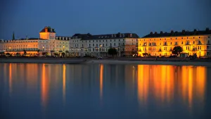 Llandudno historic promenade night reflections Llandudno historic promenade night reflections