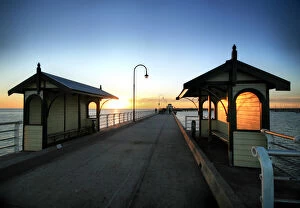 Images Dated 7th June 2010: A Long Pier at Sunset