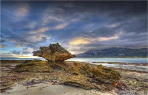 Low tide at Fotheringate beach, Lacota, Strzelecki range, flinders Island, Tasmania Low tide at Fotheringate beach, Lacota, Strzelecki range, flinders Island, Tasmania