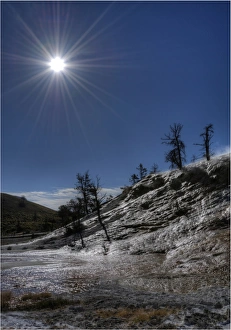 Mammoth springs, Yellowstone National Park, Wyoming Mammoth springs, Yellowstone National Park, Wyoming