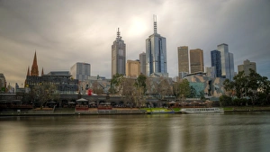 Melbourne city and Yarra river view from Southbank Melbourne city and Yarra river view from Southbank