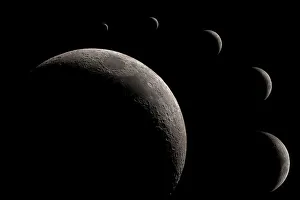 Cosmic Gallery: The moon and surrounding stars in the dark universe