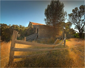The old and historic shearing shed at Wybalena on Flinders Island, Bass Strait, Tasmania The old and historic shearing shed at Wybalena on Flinders Island, Bass Strait, Tasmania