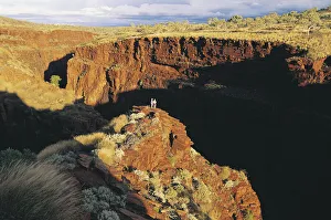 People at Oxers Lookout, Karijini National Park, Western Australia People at Oxers Lookout, Karijini National Park, Western Australia