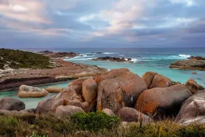Prints of Elephant Rocks is a sheltered beach of Greens Pool in Western Australia. It is located about 15 km west from Denmark, in William Bay National Park Denmark Prints: Print of Elephant Rocks at Greens Pool, William Bay National Park