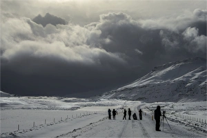 Photographing an approaching winter storm in Central Iceland Photographing an approaching winter storm in Central Iceland