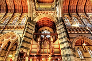 Architecture Collection: The Pipe Organ of St Pauls Cathedral in Melbourne, Victoria, Australia