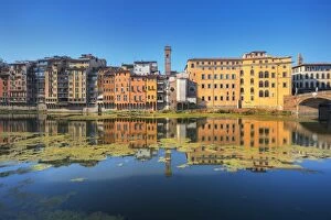 Images Dated 25th August 2012: The Reflection of Arno, Florence, Italy