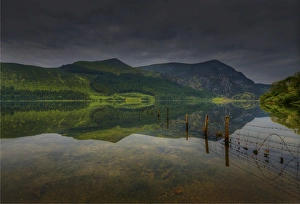 Reflections at Llyn Cwellyn in the Snowdonia National Park, northern Wales, United Kingdom Reflections at Llyn Cwellyn in the Snowdonia National Park, northern Wales, United Kingdom
