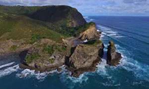 Rock Formation in Piha Beach, North Island, New Zealand Rock Formation in Piha Beach, North Island, New Zealand