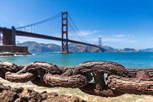 Rusty chains at Golden Gate Bridge, San Francisco