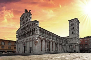 Images Dated 16th June 2013: San Michele in Foro, Lucca, Tuscany, Central Italy