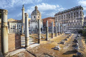 Santa Maria di Loreto & Trajans Column Rome Italy Santa Maria di Loreto & Trajans Column Rome Italy