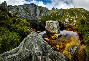 Square Lake in Western Arthurs Range, Southwest Tasmania Square Lake in Western Arthurs Range, Southwest Tasmania