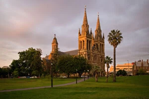 Adelaide Collection: St Peters Cathedral, Adelaide at Dusk