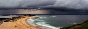 Panorama Gallery: storm of nobbys beach newcastle nsw