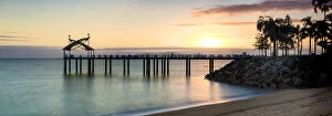 Sunrise at Jetty pier in Townsville, Queensland, A