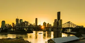 Sunset silhouette in Brisbane, QLD, Australia Sunset silhouette in Brisbane, QLD, Australia