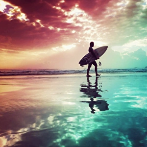 Sunset Surfer Reflection Sunset Surfer Reflection