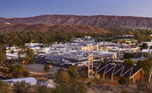 Sunset View of Alice Springs From Anzac Hill, Northern Territory, Australia Sunset View of Alice Springs From Anzac Hill, Northern Territory, Australia