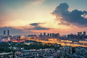 Sunset view and Cityscape of Kunming, Yunnan, China Sunset view and Cityscape of Kunming, Yunnan, China
