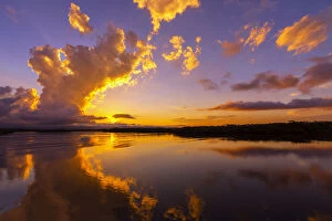 Gold Coast Collection: Vibrant Colored Sunrise over the Gold Coat Ocean