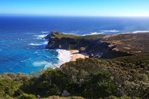 View of the Cape of Good Hope From the Coastal Cliffs Above Cape Point Overlooking Dias View of the Cape of Good Hope From the Coastal Cliffs Above Cape Point Overlooking Dias