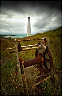 View to Cape Wickham lighthouse on King Island, Bass Strait, Tasmania View to Cape Wickham lighthouse on King Island, Bass Strait, Tasmania
