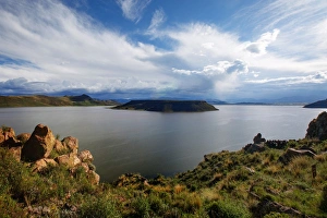 View of Lake Umayo (Laguna Umayo) From Sillustani, Atuncolla District of the Puno Region View of Lake Umayo (Laguna Umayo) From Sillustani, Atuncolla District of the Puno Region