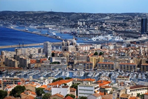 View of Marseille City and Cathedral, Marseille, France View of Marseille City and Cathedral, Marseille, France