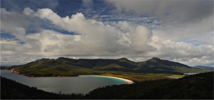 A view of Wine-Glass bay, east coastline of Tasmania, Australia A view of Wine-Glass bay, east coastline of Tasmania, Australia