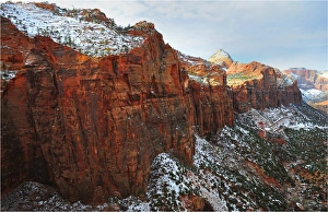 Winter in Zion National Park, Utah, southwest United States of America Winter in Zion National Park, Utah, southwest United States of America