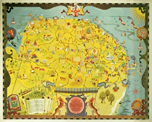 <b class=qtipBold><figcaption>1983-8414</figcaption></b><br>Poster, BR (ER), A Map of Norfolk.<br><em>© National Railway Museum</em> 1983-8414