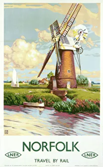 <b class=qtipBold><figcaption>1983-8436</figcaption></b><br>Poster, London & North Eastern Railway, Suffolk by "B" (John Bee) about 1947.<br><em>© National Railway Museum</em> 1983-8436