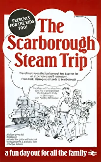 <b class=qtipBold><figcaption>1983-8466</figcaption></b><br>Poster, British Railways Eastern Region, The Scarborough Steam Trip, 1983.<br><em>© National Railway Museum</em> 1983-8466